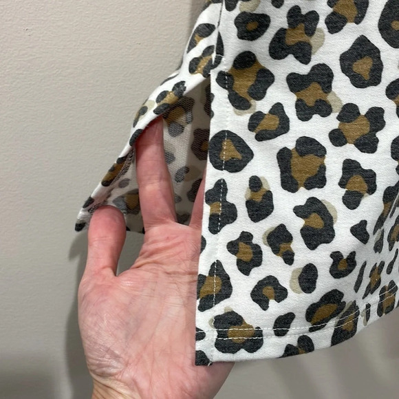 Evolution and Creation Swim & Lounge Short Sleeve Leopard Print Pocket Coverup S - Picture 4 of 16
